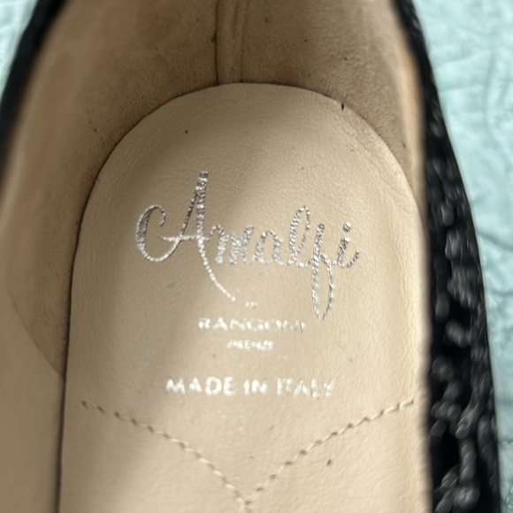 Amalfi By Rangoni Sz 7.5m. Black Peep Toe. Block wooden heel. Italy made. NWOB - Picture 10 of 10